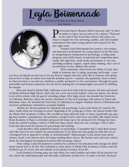Article by Sarah Martinez